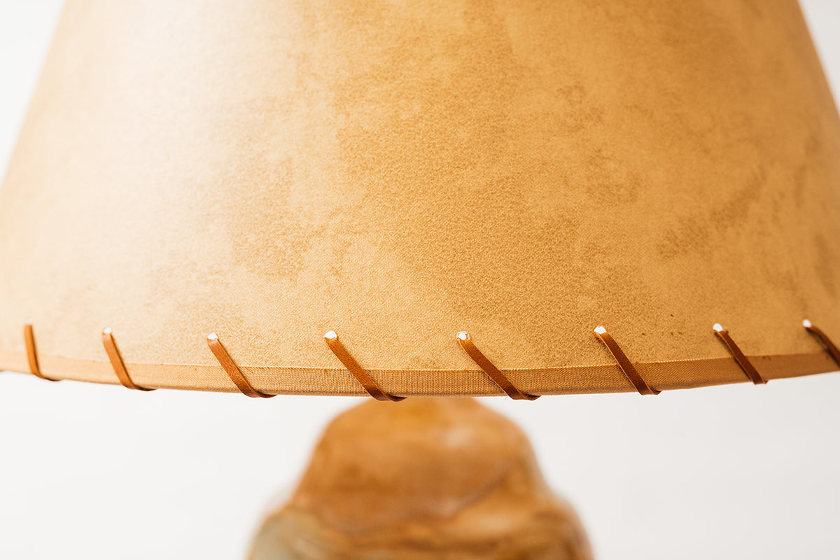 Stiffel Shade Lamp Urn - multi color Cremation Urn with soft blue green and beige