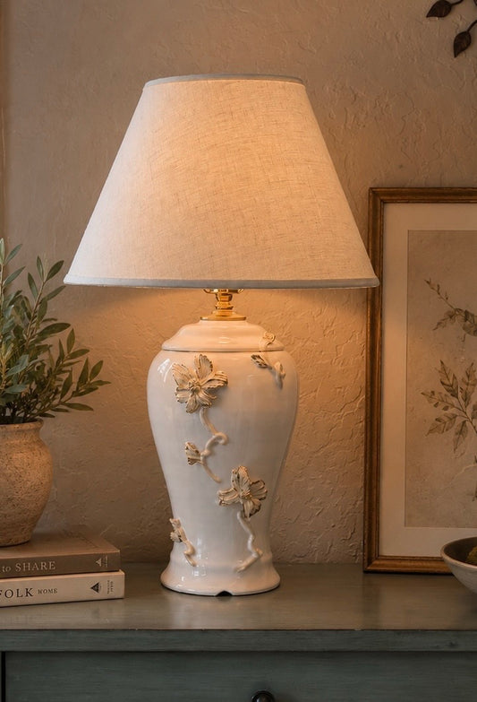 Lamp Urn - Floral with Gold Highlights Limited Series