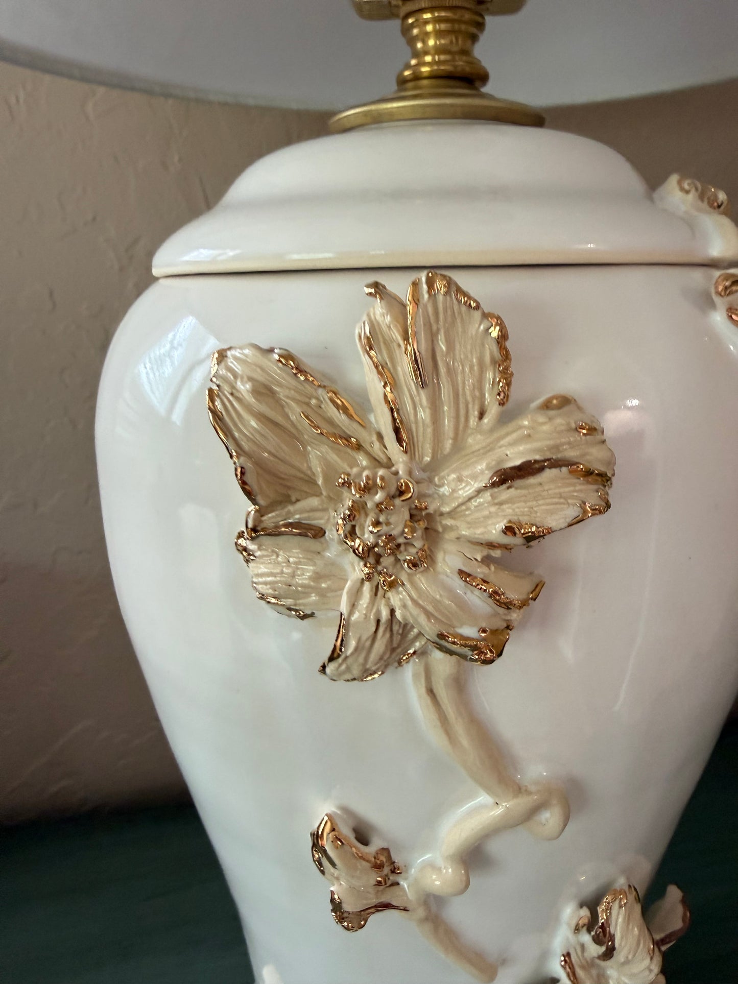 Lamp Urn - Floral with Gold Highlights Limited Series